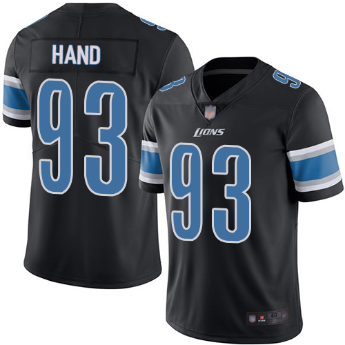 Detroit Lions Limited Black Men Dahawn Hand Jersey NFL Football 93 Rush Vapor Untouchable